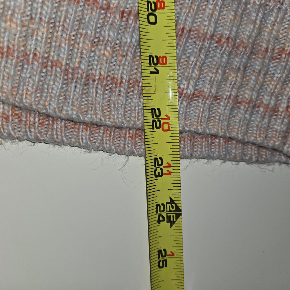 Lucky Brand Womens Pink Crewneck Sweater Size M Striped Knitted Marled Feminine - Picture 7 of 8